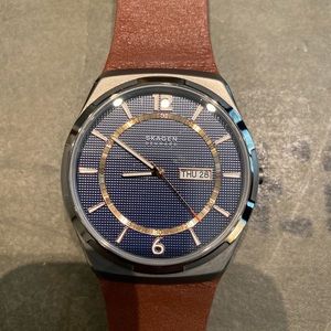 Skagen Melbye Brown Leather Strap
